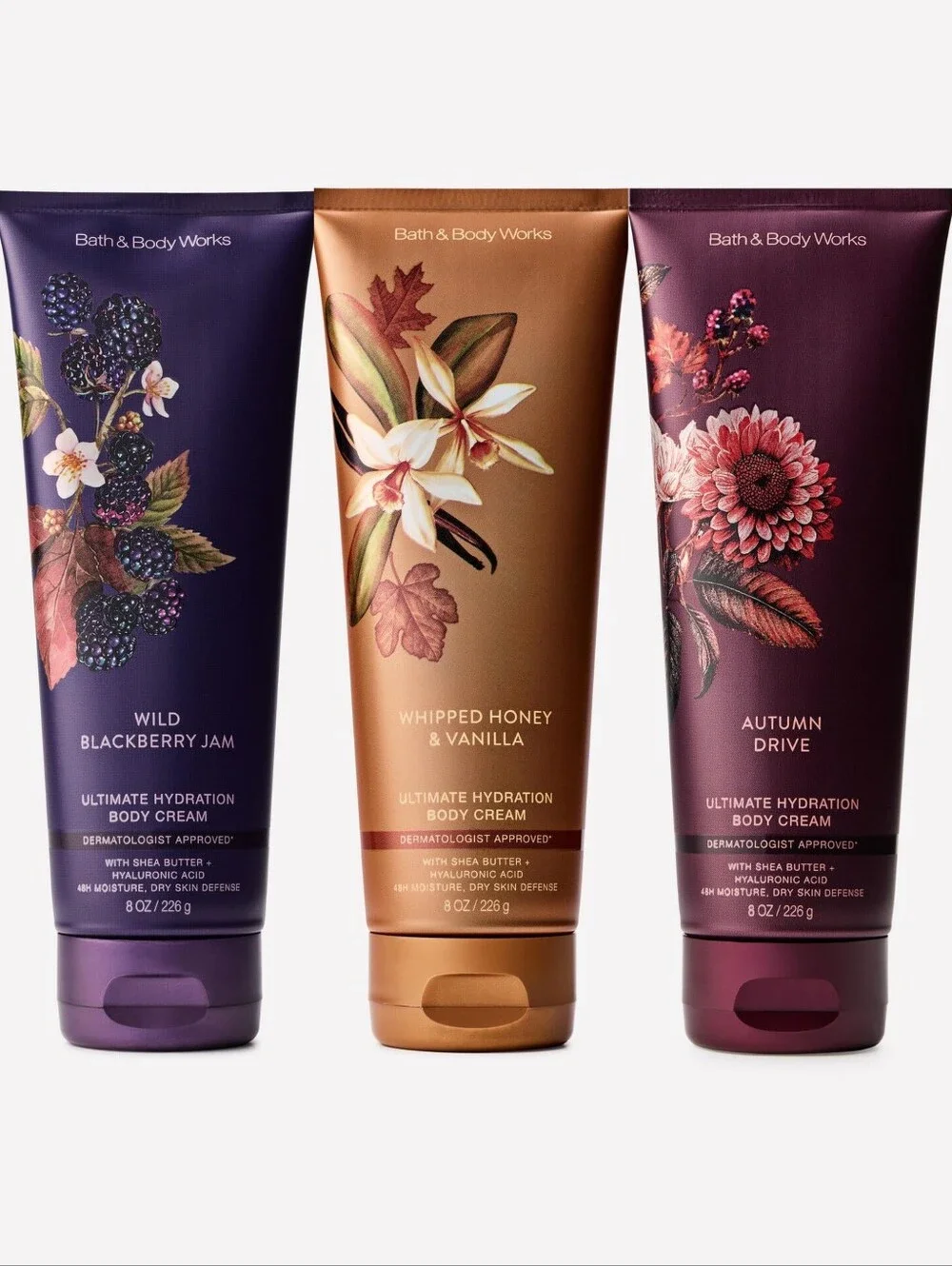 Bath & Body Works Body Cream Fall Variety Set of 3 NEW